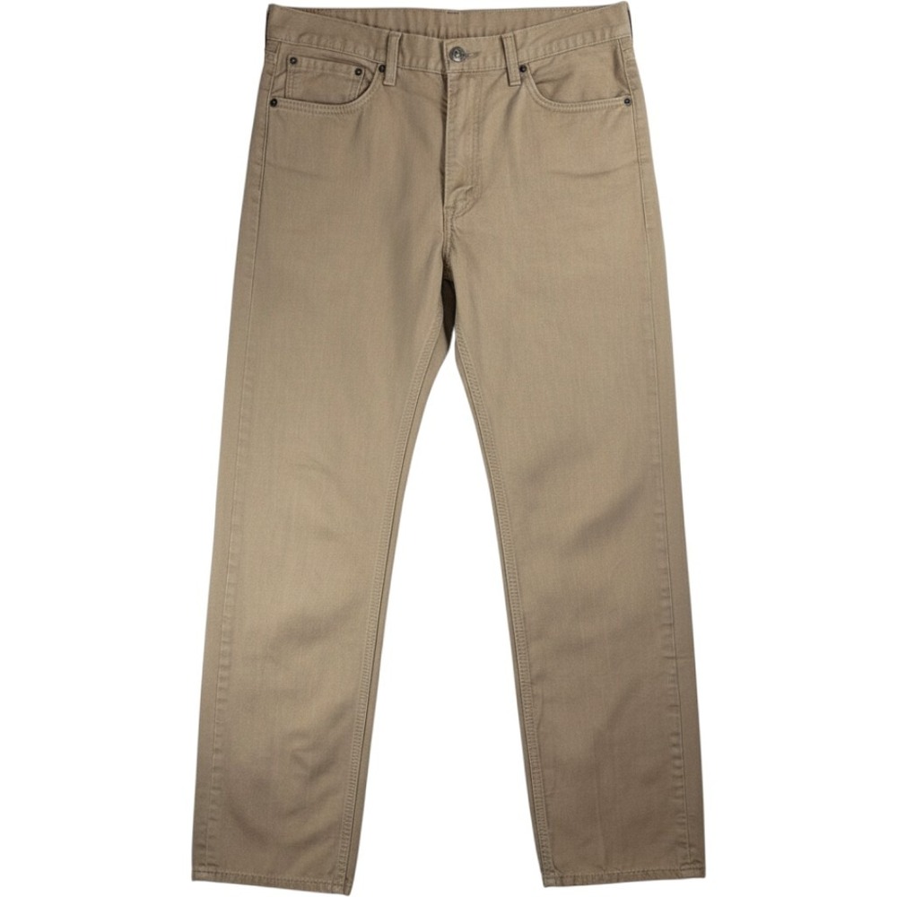 Levi's 505 Regular Fit Jeans Mens 36x34 Tan Khaki Straight Leg Denim 505-0230